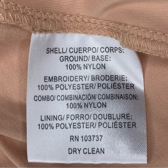 Donna Morgan Collection Ball Gown Size 12 Gold Sequins Patches Slit Back… - Picture 16 of 16